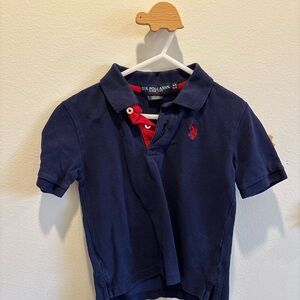 U.S. Polo Assn. Kids Polo Shirt in Navy and Red